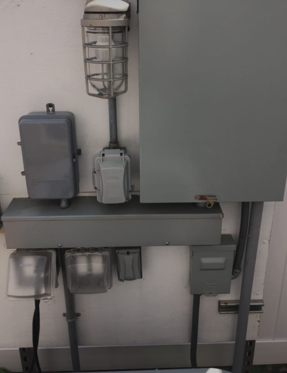 Exterior electrical panels and disconnects